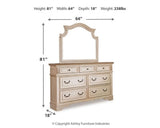 Realyn Two-tone King Panel Bedroom Set with Dresser, Mirror, Chest and 2 Nightstands - Ornate Home