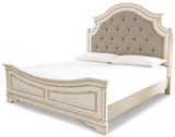Realyn Two-tone King Panel Bedroom Set with Dresser and 2 Nightstands - Ornate Home