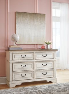 Realyn Two-tone King Panel Bedroom Set with Dresser and 2 Nightstands - Ornate Home