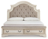 Realyn Two-tone King Storage Bedroom Set with Chest and 2 Nightstands (Online Special Price) - Ornate Home