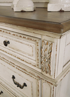 Realyn Two-tone King Storage Bedroom Set with Dresser and Nightstand - Ornate Home