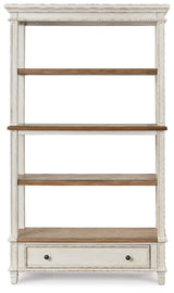 Realyn Two-tone Lift-top Desk, L-shaped Desk and 4 Bookcases (Online Special Price) - Ornate Home