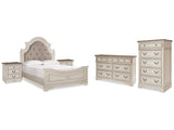 Realyn Two-tone Queen Panel Bedroom Set with Dresser, Chest and 2 Nightstands (Online Special Price) - Ornate Home