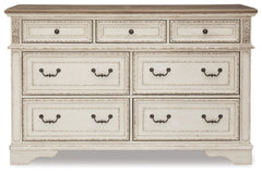 Realyn Two-tone Queen Panel Bedroom Set with Dresser, Chest and 2 Nightstands - Ornate Home