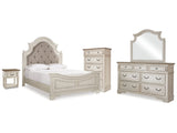 Realyn Two-tone Queen Panel Bedroom Set with Dresser, Mirror, Chest and Nightstand - Ornate Home