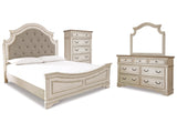 Realyn Two-tone Queen Panel Bedroom Set with Dresser, Mirror and Chest - Ornate Home