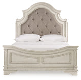 Realyn Two-tone Queen Panel Bedroom Set with Dresser, Mirror and Vanity - Ornate Home