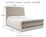Realyn Two-tone Queen Upholstered Sleigh Bedroom Set with Chest (Online Special Price) - Ornate Home