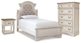 Realyn Two-tone Twin Panel Bed, Chest and Nightstand (Online Special Price) - Ornate Home