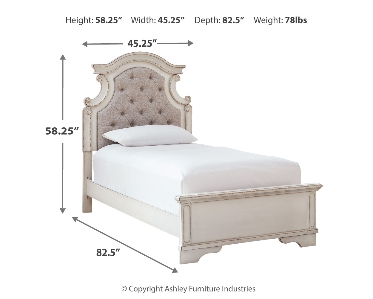 Realyn Two-tone Twin Panel Bed, Chest and Nightstand (Online Special Price) - Ornate Home