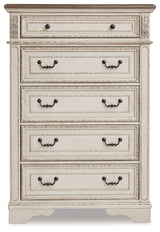 Realyn Two-tone Twin Panel Bed, Chest and Nightstand - Ornate Home