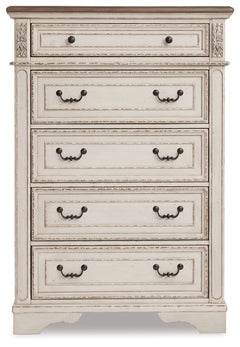 Realyn Two-tone Twin Panel Bed, Chest and Nightstand - Ornate Home