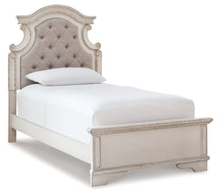 Realyn Two-tone Twin Panel Bed, Chest and Nightstand - Ornate Home