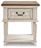 Realyn Two-tone Twin Panel Bed, Chest and Nightstand - Ornate Home
