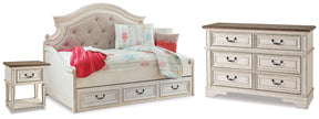 Realyn Two-tone Twin Storage Daybed, Dresser and Nightstand (Online Special Price) - Ornate Home
