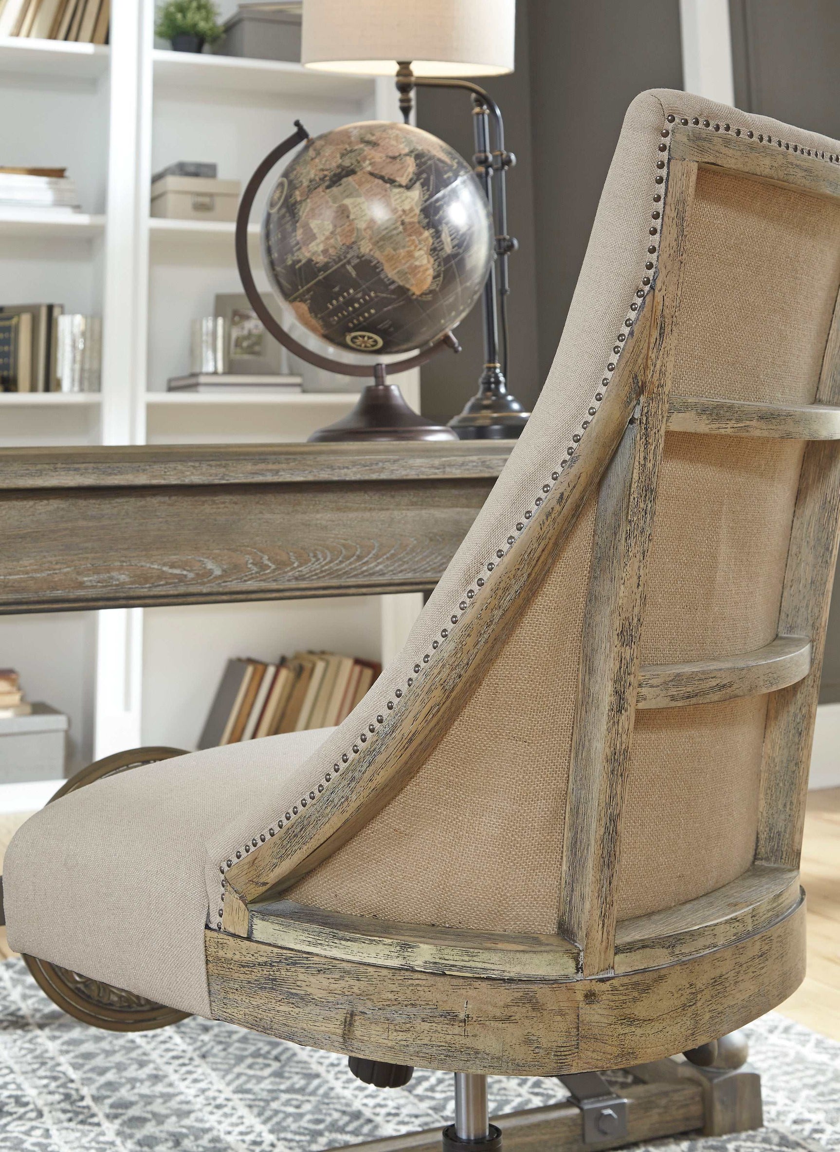 Realyn White & Brown 2pc Home Office L-Shaped Desk (Online Special Price) - Ornate Home