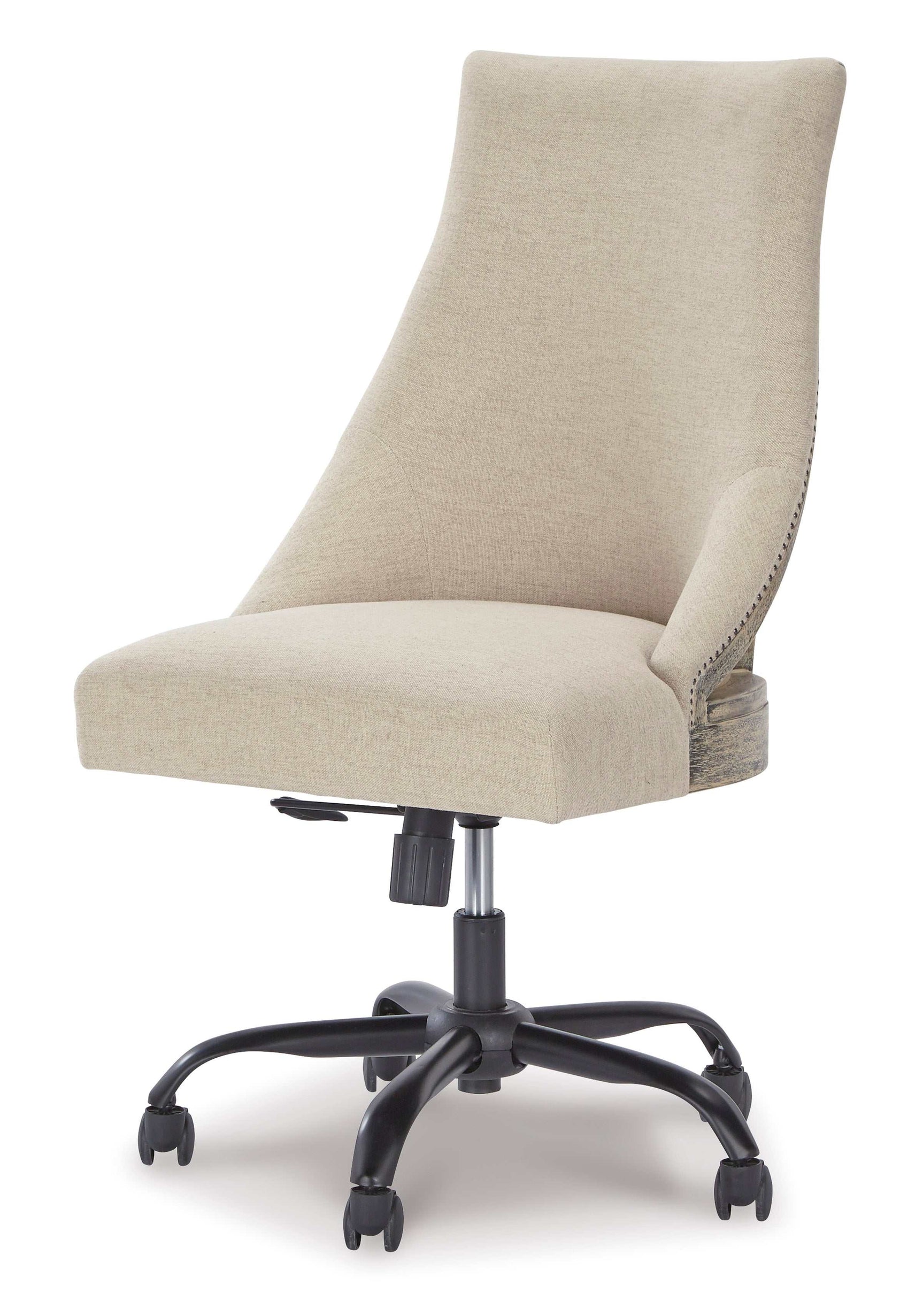 Realyn White/Brown 2pc Home Office L-Shaped Lift Top Desk (Online Special Price) - Ornate Home