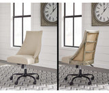 Realyn White/Brown 2pc Home Office L-Shaped Lift Top Desk (Online Special Price) - Ornate Home