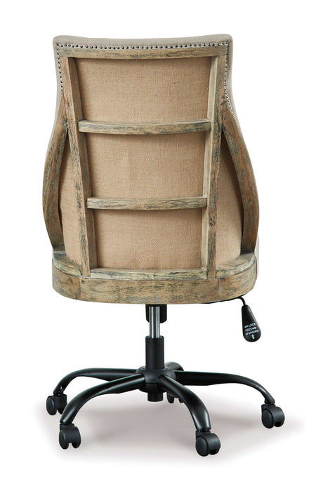 Realyn White/Brown 2pc Home Office L-Shaped Lift Top Desk - Ornate Home