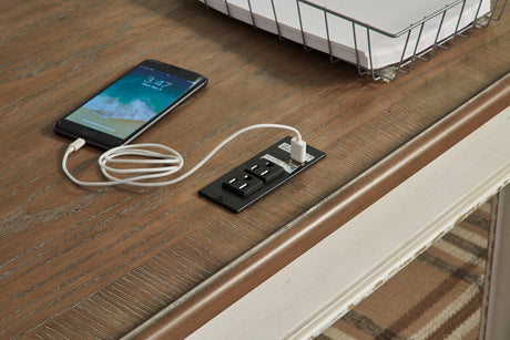 Realyn White/Brown 60" Home Office Desk - Ornate Home