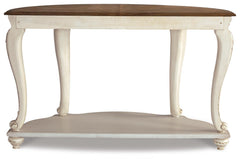 Realyn White/Brown Coffee Table, 2 End Tables and Console Table - Ornate Home