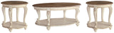 Realyn White/Brown Coffee Table and 2 End Tables (Online Special Price) - Ornate Home