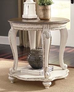 Realyn White/Brown Coffee Table and 2 End Tables - Ornate Home