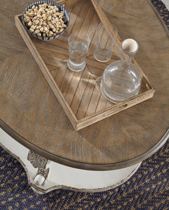Realyn White/Brown Coffee Table and 2 End Tables - Ornate Home