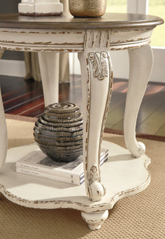 Realyn White/Brown Coffee Table and 2 End Tables - Ornate Home