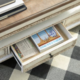 Realyn White/Brown Coffee Table with Lift Top (Online Special Price) - Ornate Home