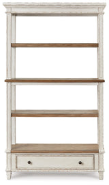 Realyn White/Brown Desk and Bookcase (Online Special Price) - Ornate Home