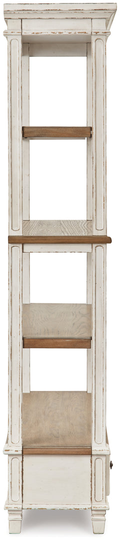 Realyn White/Brown Desk and Bookcase - Ornate Home