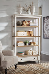 Realyn White/Brown Desk and Bookcase - Ornate Home