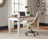 Realyn White/Brown Home Office Lift Top Desk (Online Special Price) - Ornate Home