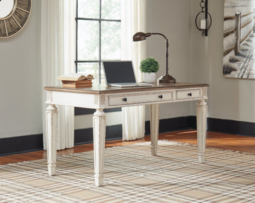 Realyn White/Brown Home Office Lift Top Desk - Ornate Home