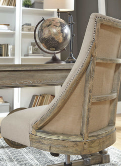 Realyn White/Brown Home Office Lift Top Desk - Ornate Home