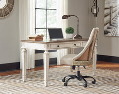 Realyn White/Brown Home Office Lift Top Desk - Ornate Home