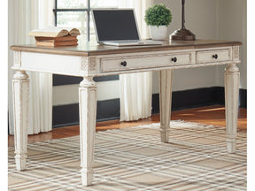 Realyn White/Brown Home Office Lift Top Desk - Ornate Home