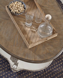 Realyn White/Brown Occasional Table Set / 3pc - Ornate Home