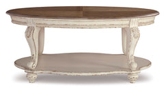 Realyn White/Brown Occasional Table Set / 3pc - Ornate Home