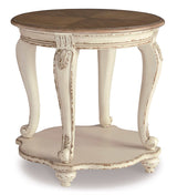 Realyn White/Brown Occasional Table Set / 3pc - Ornate Home