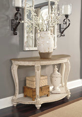 Realyn White/Brown Sofa Table (Online Special Price) - Ornate Home
