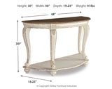 Realyn White/Brown Sofa Table (Online Special Price) - Ornate Home