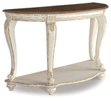 Realyn White/Brown Sofa Table (Online Special Price) - Ornate Home