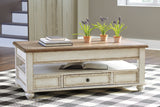 Realyn White Coffee Table and 2 Chairside End Tables (Online Special Price) - Ornate Home