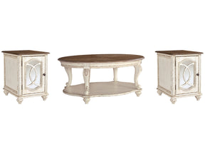 Realyn White Coffee Table and 2 End Tables (Online Special Price) - Ornate Home
