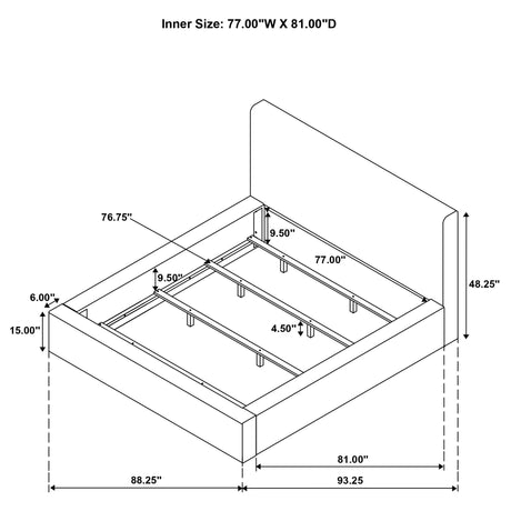 Rebecca Cream Faux Fur Upholstered Eastern King Bed - Ornate Home