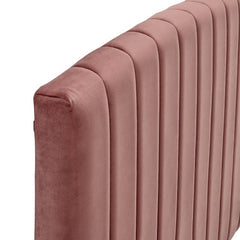 Rebecca Dusty Rose Performance Velvet Full / Queen Headboard - Ornate Home
