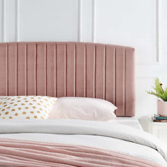 Rebecca Dusty Rose Performance Velvet Full / Queen Headboard - Ornate Home