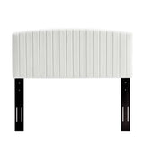 Rebecca White Performance Velvet Full / Queen Headboard - Ornate Home